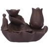 Incense Burner Red Porcelain Dragonfly Shape Backflow Smoke Waterfall Sandalwood Home Decor