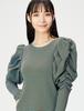 Snidel Waffle Volume Sleeve Top SWCT224168 BLU F Women's