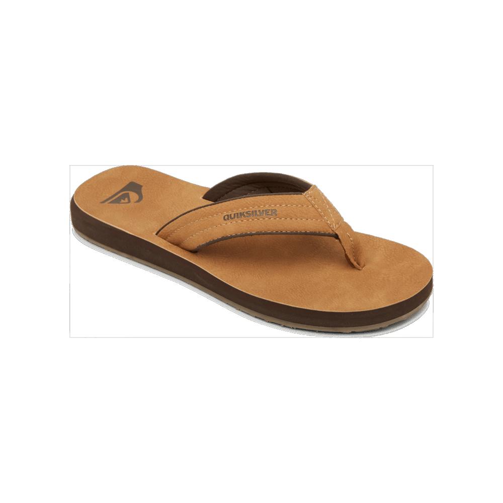 Quiksilver Carver Nubuck Sandals arch support Brown