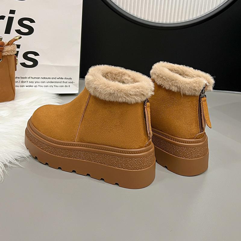 

Women s thick bottom furry mouth winter lightweight warm anti cold lengthened plush snow boots non-slip wear casual sneakers cotton boots 40