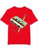 Camiseta Masculina 3D Impressa Lápis Fita Cassete Anos 80 Camiseta Retro Música Anos 1980 Roupa Masculina Camiseta Vintage Camisetas