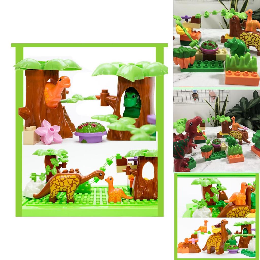 Dinosaurier-Bausteinset für Kinder mit großen ABS-Kunststoffteilen für kreatives Spielen