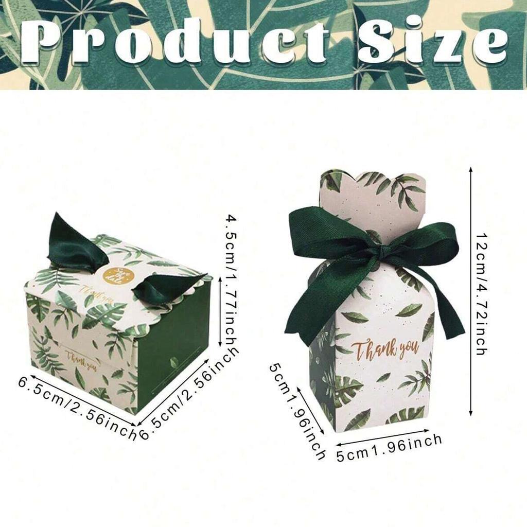 20pcs Green Saudi National Day Small Square Candy Paper Boxs for Saudi National Day Theme Party DIY Candy Packaging Supplies