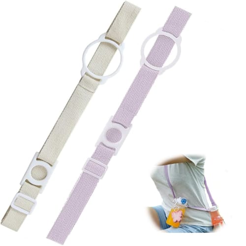 LeTradeJP Bottle Straps, Set of 2, Adjustable Length, Shoulder Strap for Adults and Children, Silicone and Cotton, Perfect for Outdoor Activities, Exc