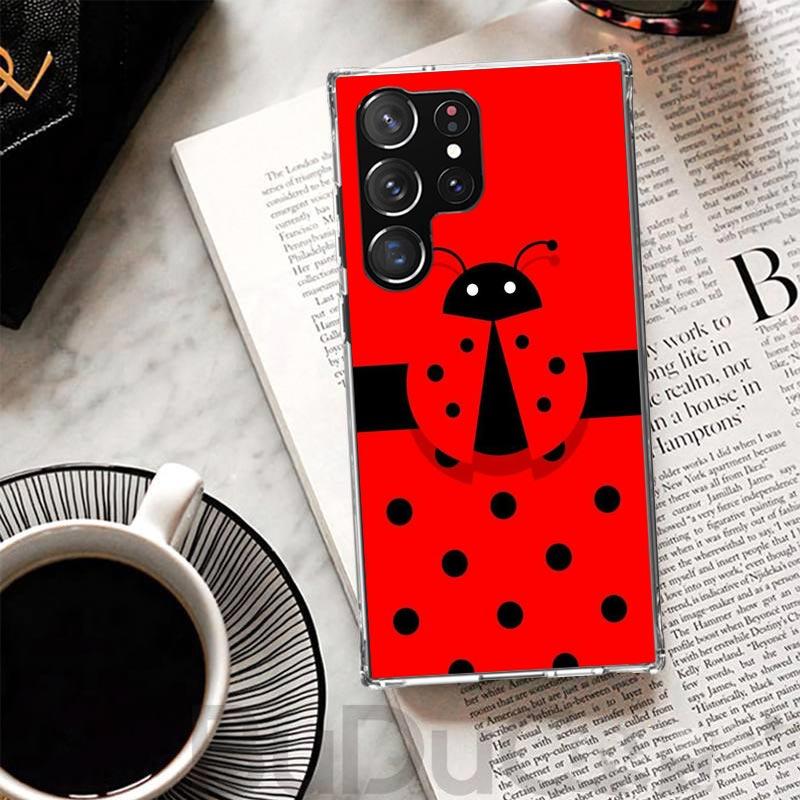 Insect Seven-Star ladybug Cover For Samsung Galaxy S8 S9 Plus S10 Lite Note 8 9 10 Pro 20 Ultra S7 Edge M11 M21 M32 M51 Print Co