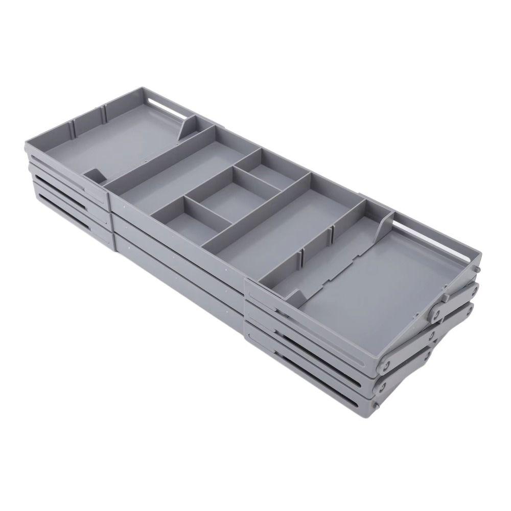 Organisateur de tiroirs à 2/3 niveaux Boîte de rangement réglable pour couverts Séparateur de rangement pour couverts Fournitures de bureau