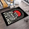 Viking Ship with Red Sun Design Non-slip Rug Suitable for Living Room and Bedroom Sofas