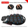 Schwarzes Polyester Luft-Sitzkissen | Atmungsaktives Mesh | Rutschfeste Unterseite | Luft-Sitzkissen für Fahrrad, Auto, Büro | Medizinische Verwendung | Leichtgewicht