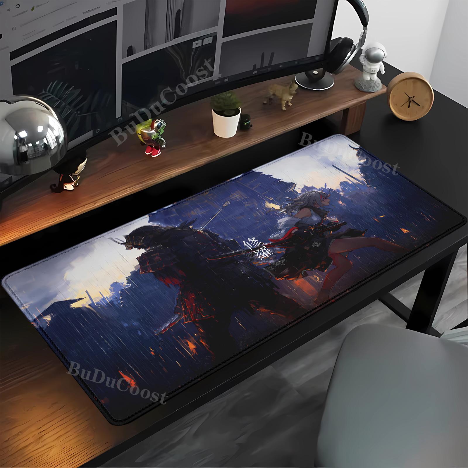 

Japan Samurai Warrior teclado mouse pad Gamer Computer offices Accessories Keyboard Table mousepad Company Gaming Laptop deskmat 300x600x2mm