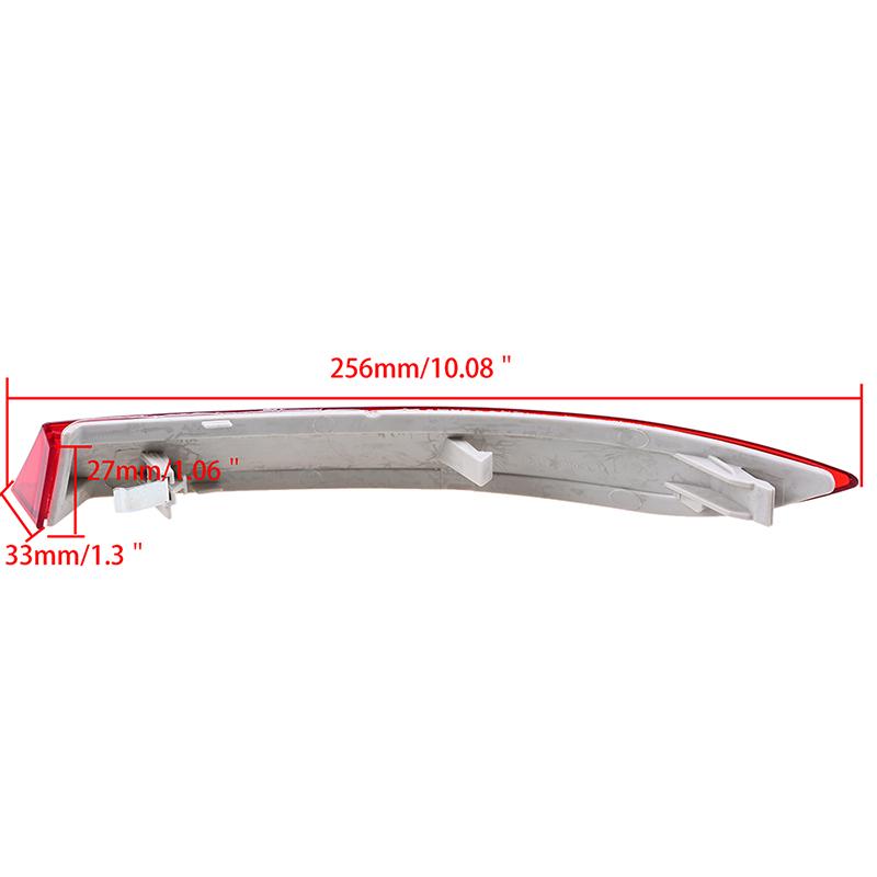 !new! Car Bumper Face Bar Cover Reflector Red Warning Lights Side For BMW X5 E70 LCI 2011-2013 63147240997 63147240998