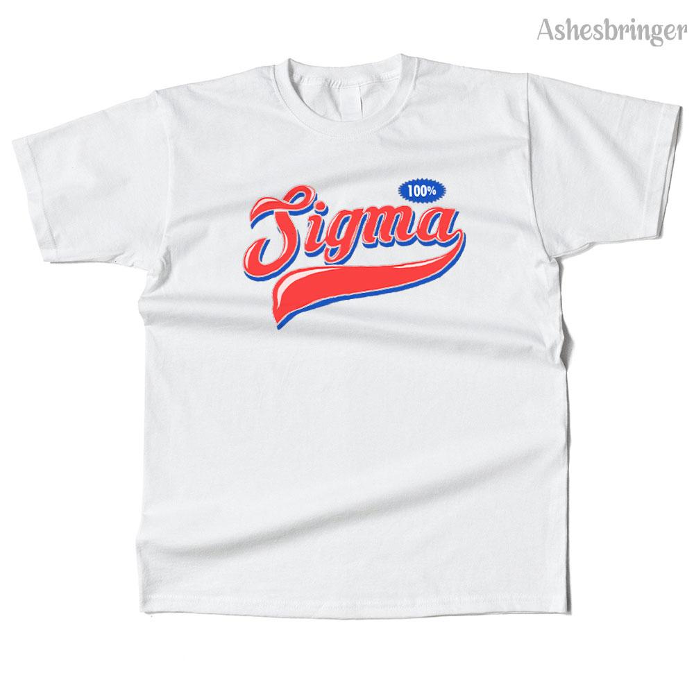 Unisexs Cotton 100 Sigma Graphic Funny T Shirt Street Casual Style Tee for Unisex and Women