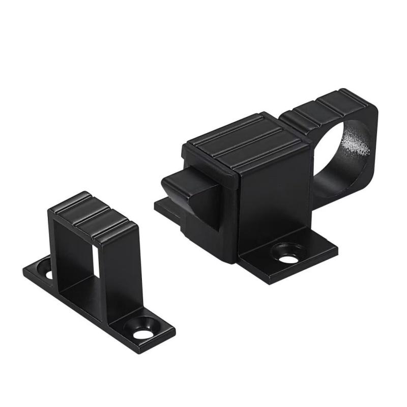 Automatic Self-Closing Latches Spring Slide Door Lock Aluminum Alloy Door Bolts Security Pull Ring Locks for Window,Gate,Cabinet