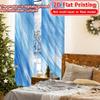 2D Flat Printing  2pcs Aqua Veil Modern Creative Curtains 100% Polyester Curtains Thermal Insulation   and Room Darkening
