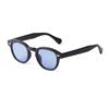 Vintage Leopard Frame Round Sunglasses Women Men Retro Rivet Yellow Blue Lens UV400 Sun Glasses Shades Eyewear