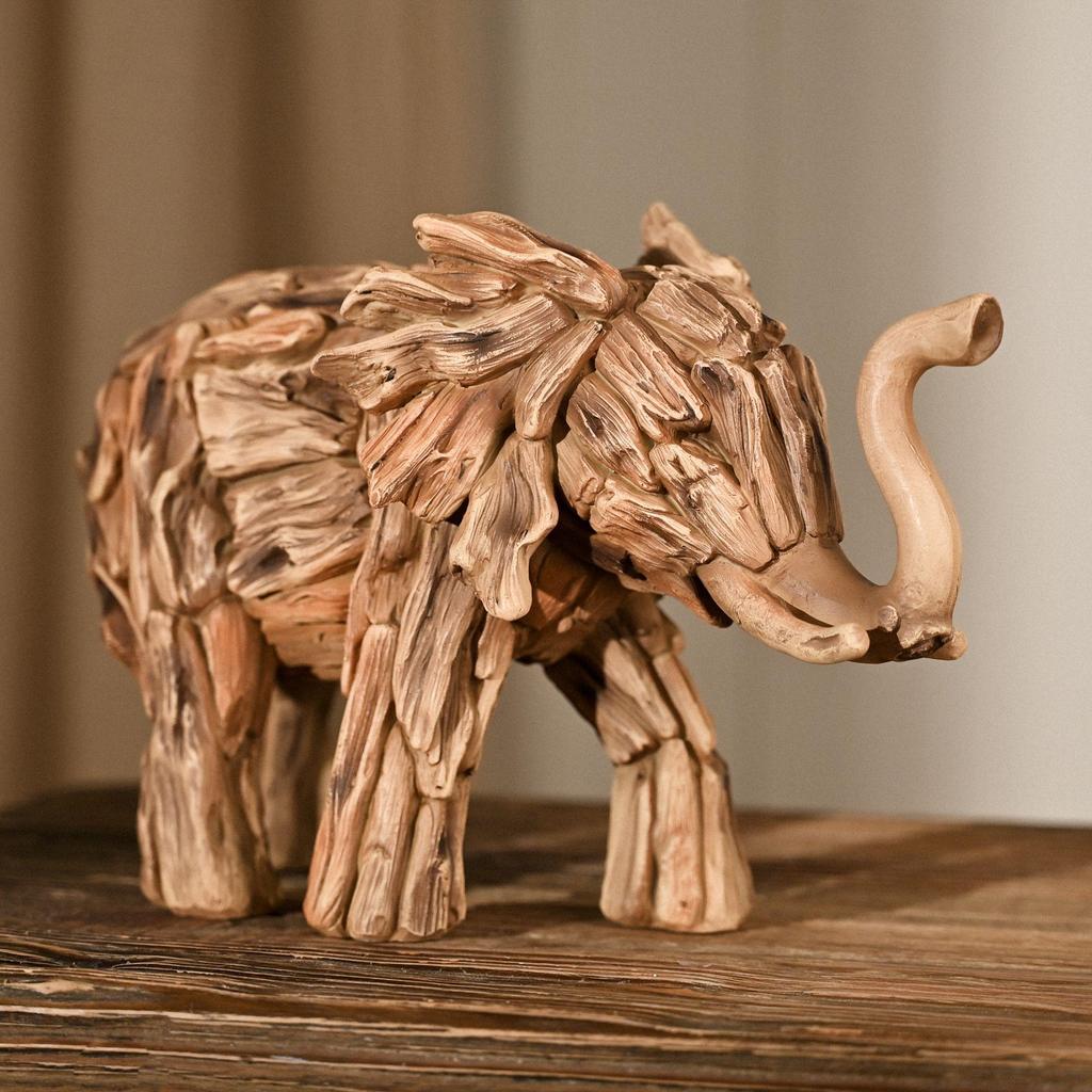 Naturecraft Resin Driftwood Collection Elephant Figurine