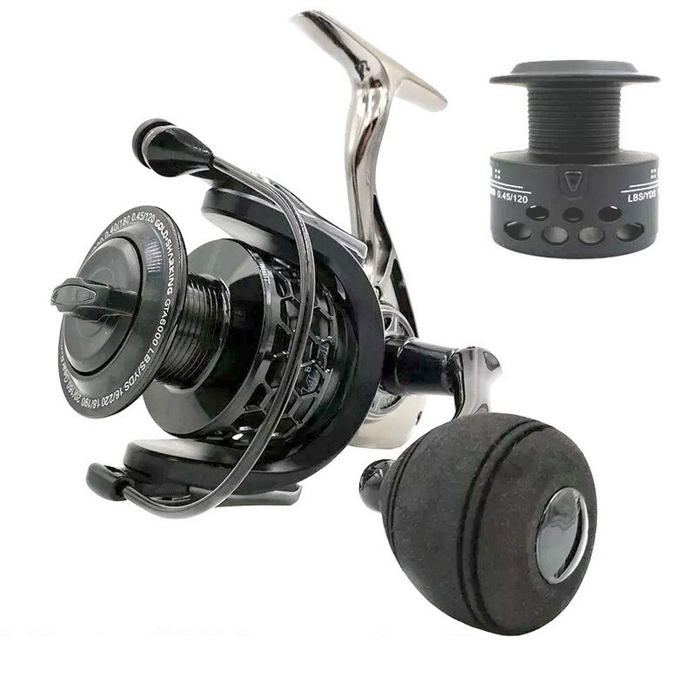 Kraft Håndtak CNC Aluminium Spole Utvekslingsforhold Aluminium Spinnfiskesnelle 3000 Ajing Eging Jigging SUP Kajakkfiske Slukfiskeutstyr Fiske Snelle Spinnfiske