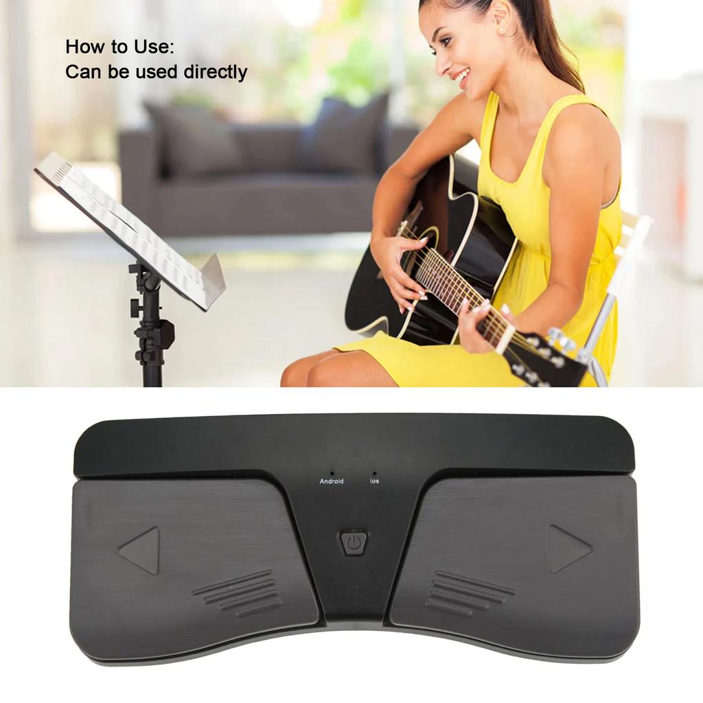 Music Page Turner Wireless Score Turning Foot Pedal ABS Accessory for Playing Performance