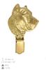 Presa Canario, Dogo Canario, Canary Mastiff – Brooch with a clip, gold-plated holder for a race number | Art-Dog