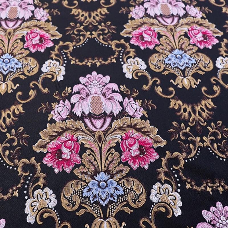 100x145cm Brocade Jacquard Fabrics Embroidery Flowers Cheongsam Kimono Materials For Sewing Dress Bag DIY Clothing Supplies