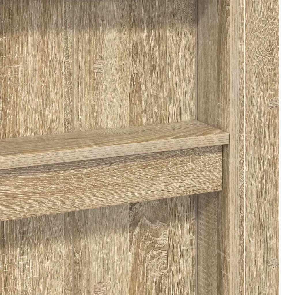 Loft Bed Frame with Desk Sonoma Oak Finish 75 x 190 cm