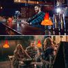 Halloween Flame Light LED Flame Pumpkin Lamp with Tripod Stand for Halloween Indoor Outdoor Decoration