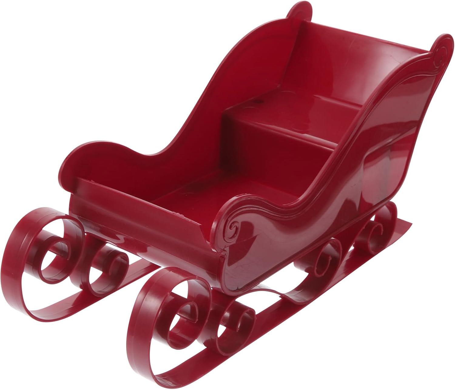 

Christmas sleigh table decoration, plastic red sleigh decoration, Christmas tree hanging sleigh.