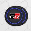 ACS2   2pcs For Toyota GR Sport RAV4 Yaris Camry Corolla C-HR Emblem Car Coaster Water Cup Slot Non-Slip Pad Auto Interior Accessories