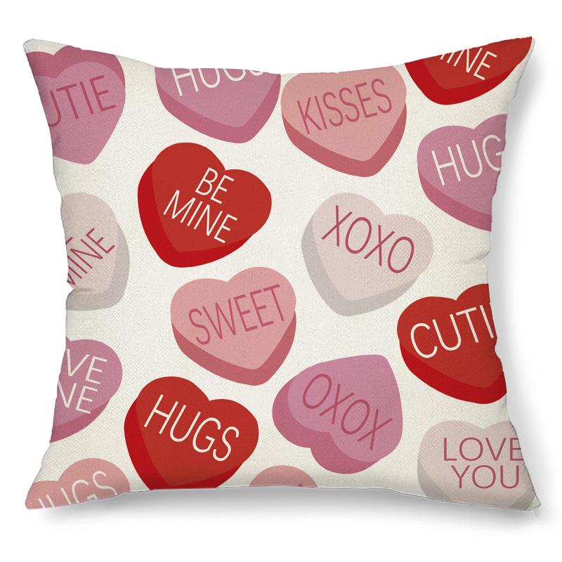 

Новая наволочка на подушку ко Дню святого Валентина, черно-белая клетчатая наволочка на подушку с бантом, домашняя диванная наволочка с любовью 45 * 45Cm (without pillow core)