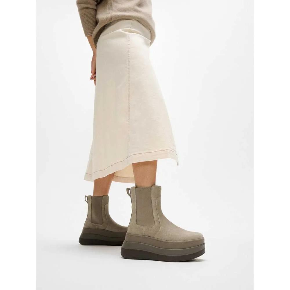Fitflop F-Mode Stack Suede Chelsea Booties