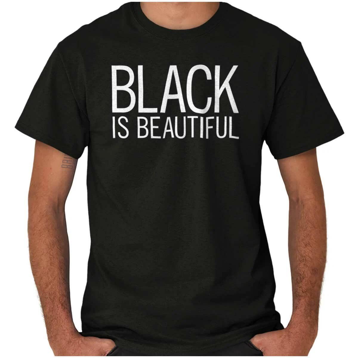 Black is Beautiful Proud POC Colored Pride Womens Graphic Crewneck T Shirt Tee M