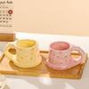 Hand Held Ceramic Coffee Cup Girl's Water Cups Large Capacity Mug Breakfast Cup Milk Mug Afternoon Tea Cups Juice Mugs Tea Mugs