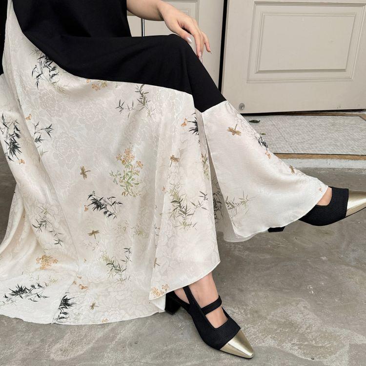 Dimanaf Vestido de Verano Talla Grande para Mujer Casual Empalmado Suelto Vintage Vestido Largo Básico de Manga Corta Maxi