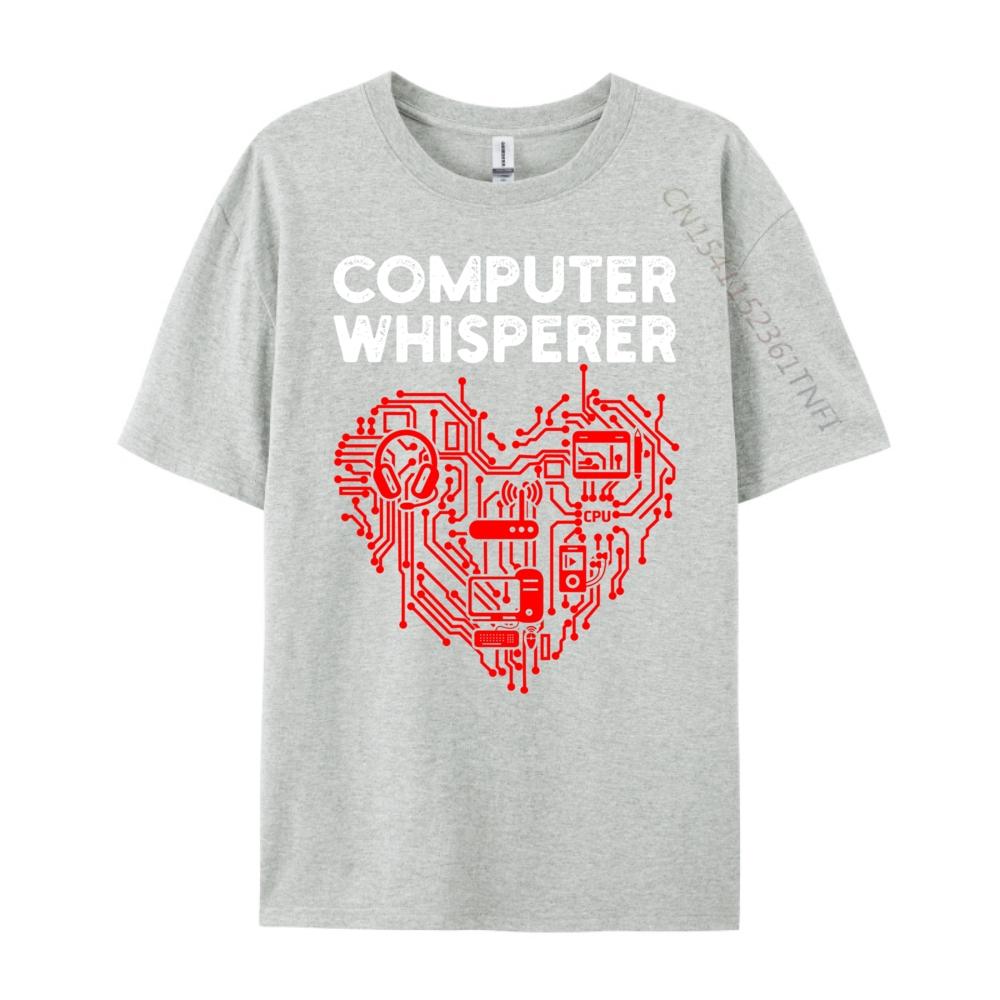 Funny It Heart Computer Whisperer Brand Clothing Mens Clothing Outdoor Oversized T Shirt Graphic T Shirt Comfortable