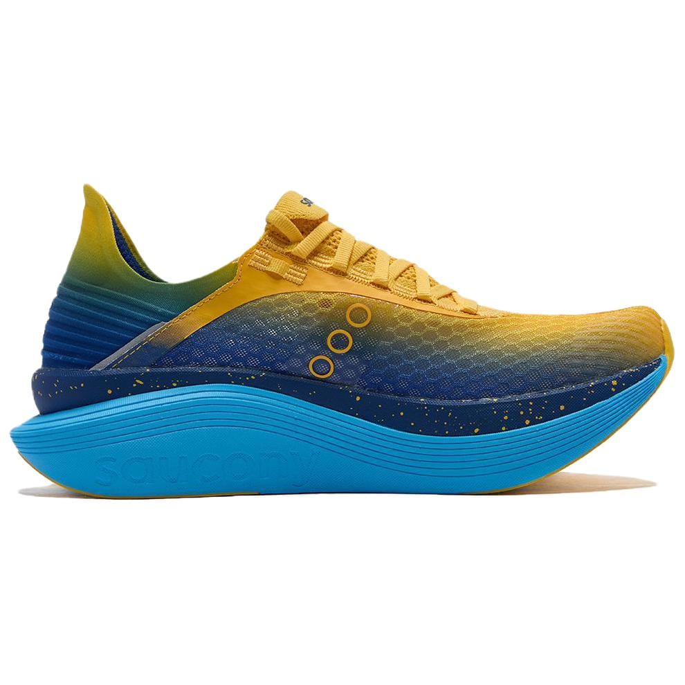 Saucony ENDORPHIN ELITE 2 Low top INCREDIRUN Toe Divider Carbon Plate Marathon Racing Running Shoes Men's Yellow Blue S30994-204
