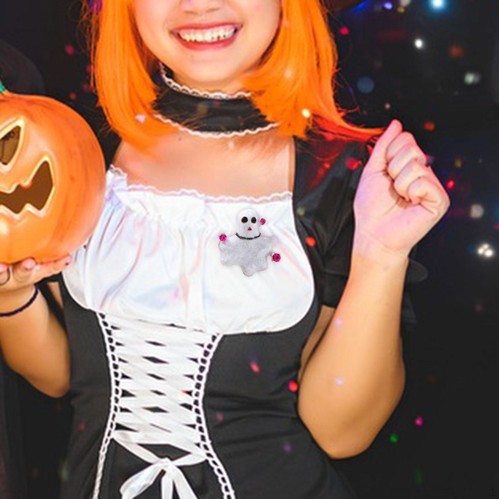 

Хэллоуин Призрак Брошь Модный цинковый сплав Модное украшение на лацкан для шляпы White_3.4x3.2cm