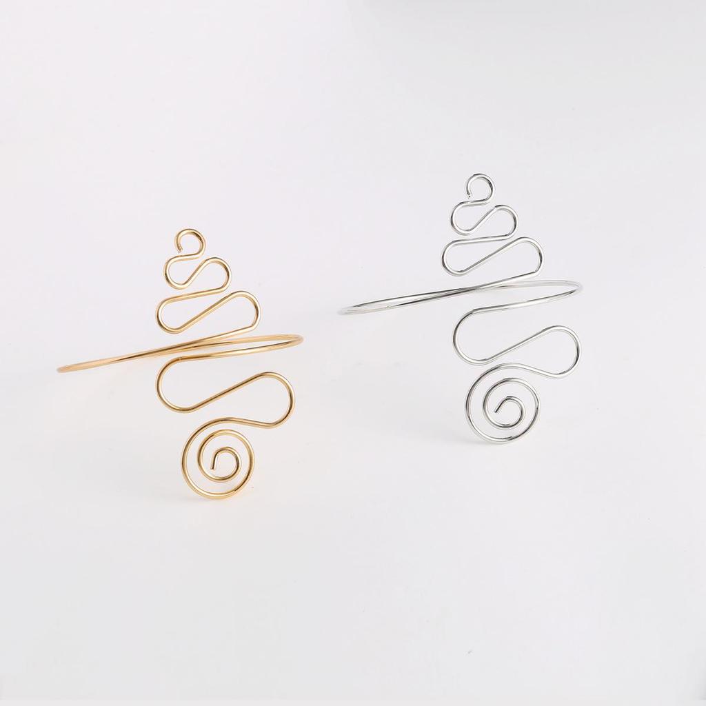 Exaggerated Geometric Snake Armband Bracelet - European & American Fashion Women's Jewelry
