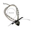 Heart Imitation Pearl Necklace Ladies Niche Designs Clavicle Chain Necklace Harajuku Campus Style Simple Jewelry
