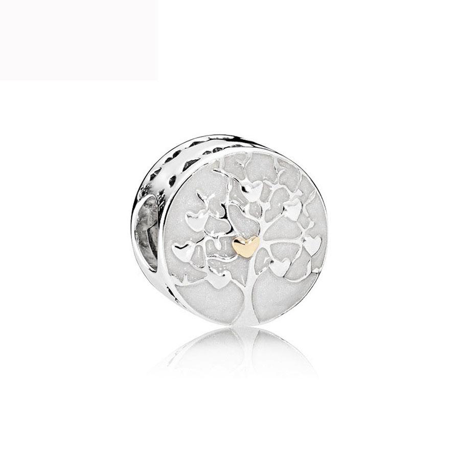 New925 Silver Family Heart-Shaped Bead Boy Girl Pendant Suitable For European Original Bracelet DIY Accessories ExquisiteJewelry