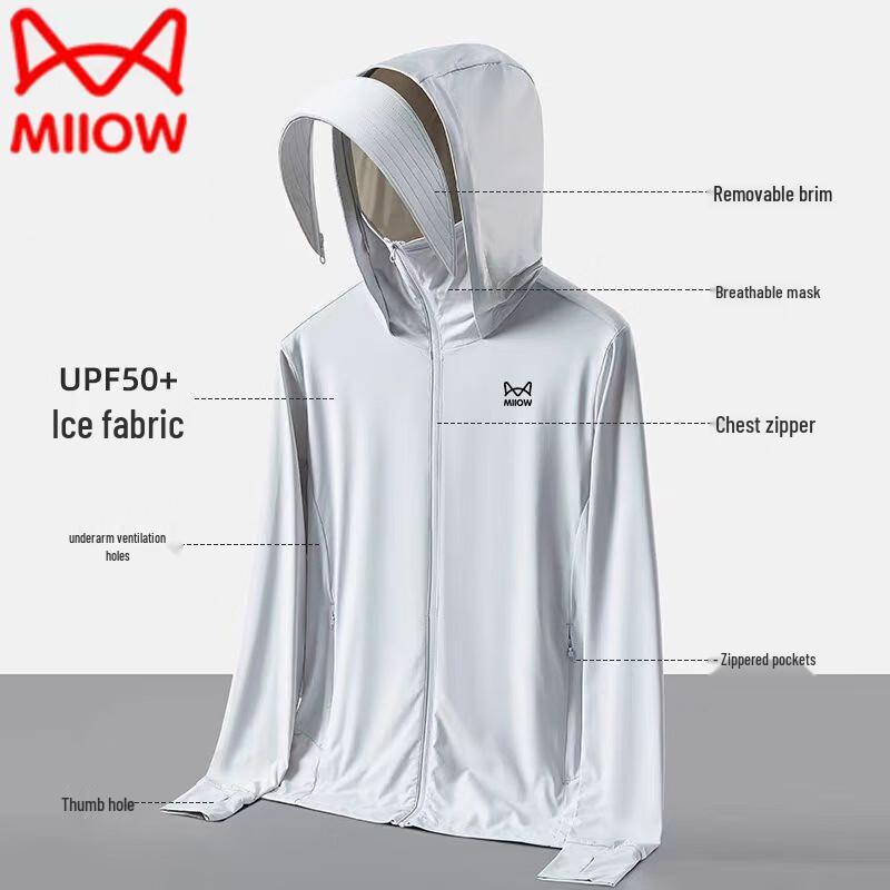 MaoRen Men's Hooded Lightweight Sun Protection Jacket