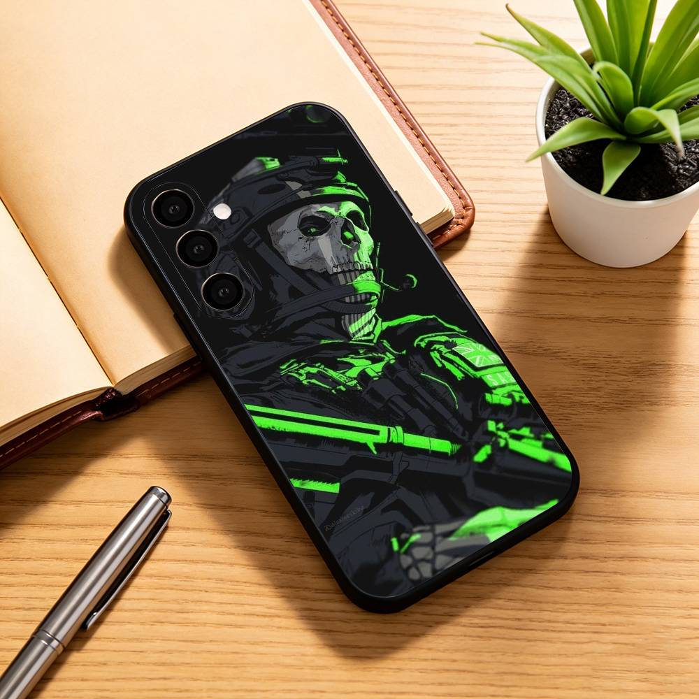 COD C-call Of D-duty G-Ghost Phone Case Black Silicone Soft For Samsung Galaxy A73,A72,A71,A70,A53,A52,A51