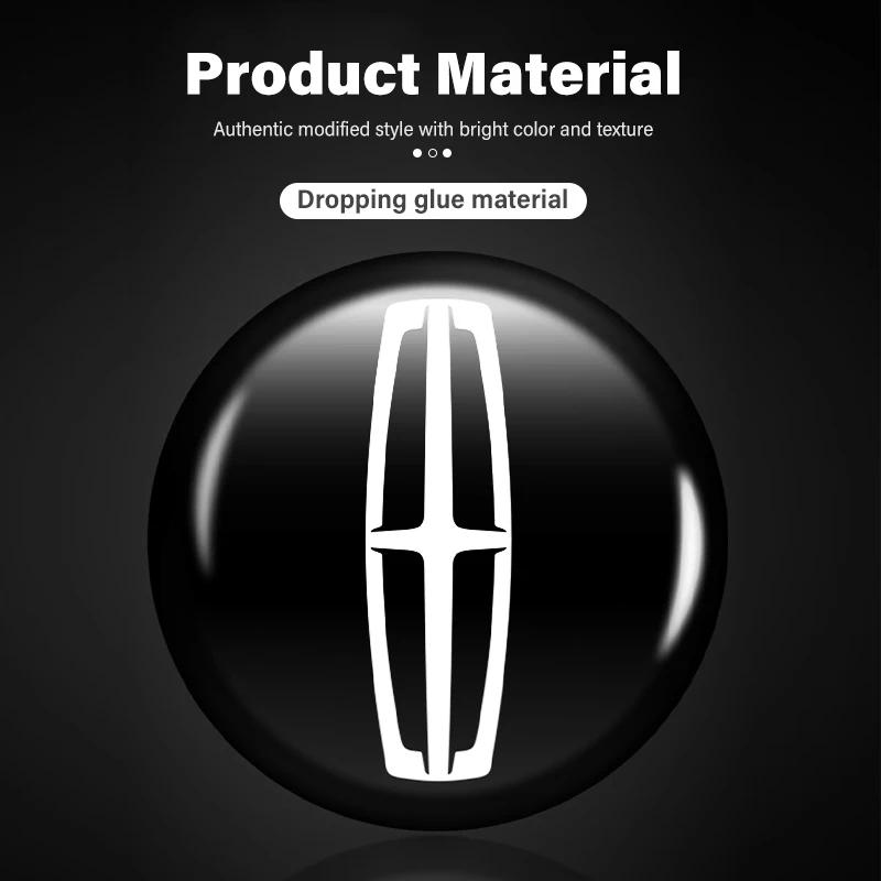 14mm Car Key Stickers Remote Control Keyfob Case Emblem Decorat Accessory For Lincoln MKZ MKX Navigator Aviator Nautilus mfq1