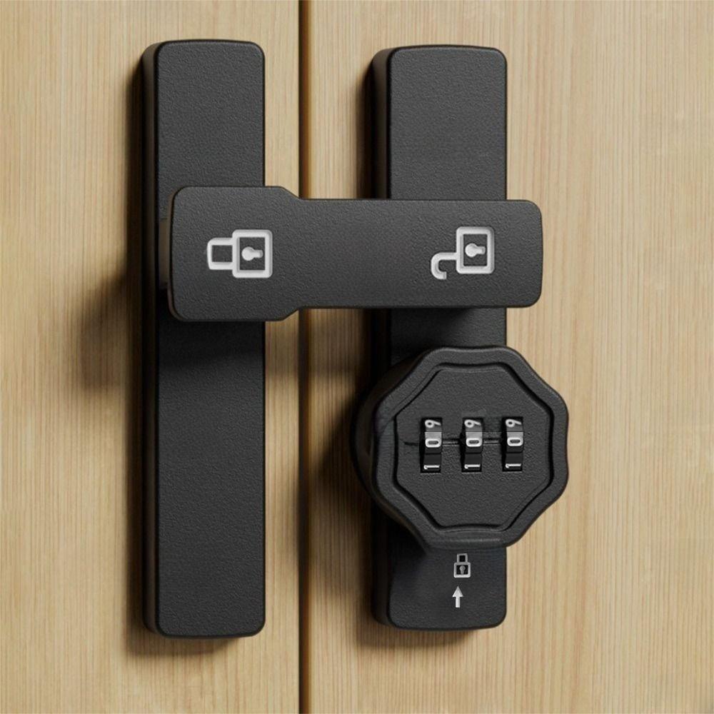 Luminous Sign Password Lock 90/180 Degree Sliding Door Lock Combination Lock  Interior Door