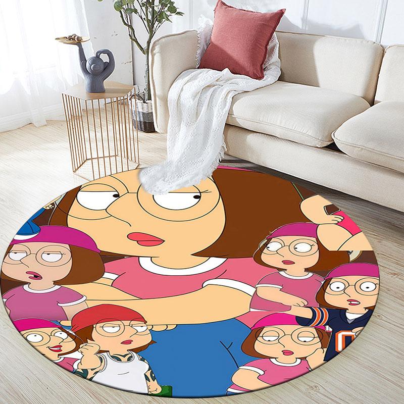 Meg Griffin Pattern Round rug,Carpet Rug for Living Room Bedroom Playroom ,Non-slip Floor Mat,Holiday Gifts and Birthday Gifts.