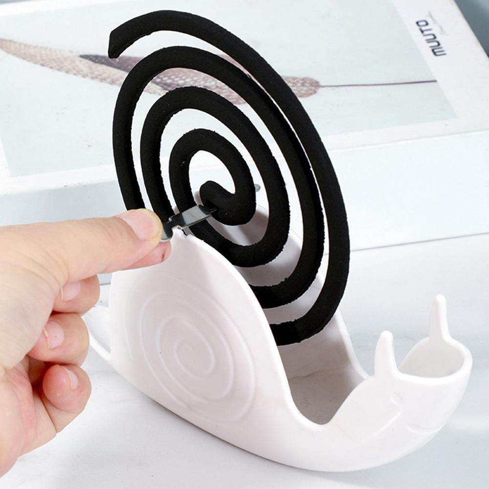 4-20PCS Snail Shape Incense Holder Fireproof Mosquito Coil Burner Household Mosquito Coil Holder for Home Bedroom Decoration