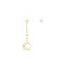 Monaco SOLEIL Series SOLEIL Series Fantasy Star and Moon Asymmetry Elegant and Exquisite 925 Silver Stud Earrings Women's Style AE12342OXY