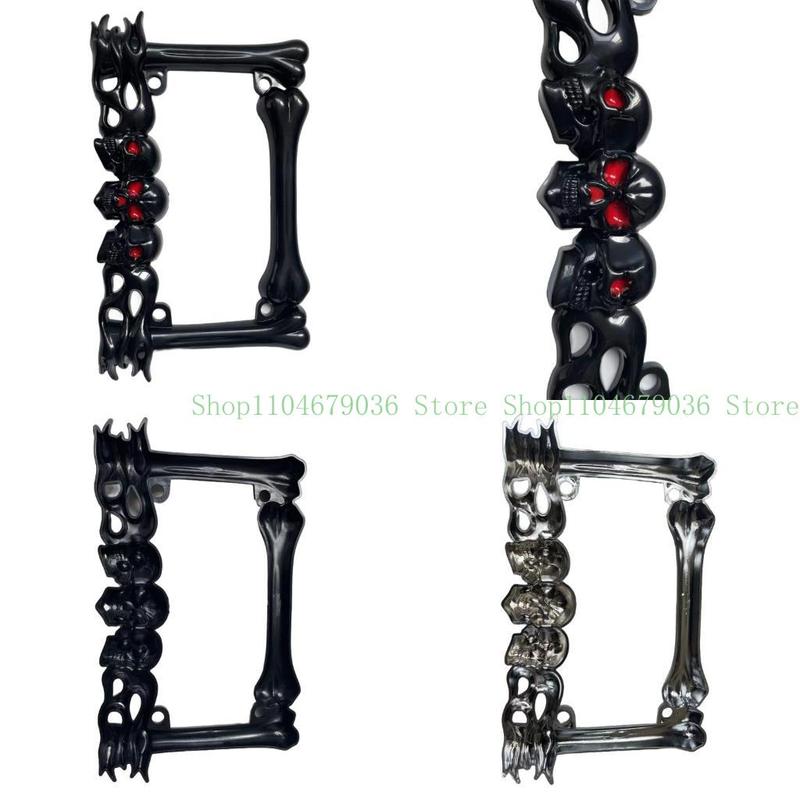 UniversalPlastic Motorcycle License Plate Frame Cover Number Plates Holder Frame Skull Head License Plate Frame