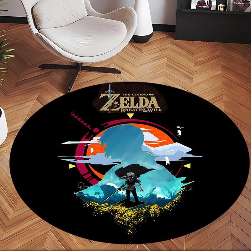 Zelda (1) Round Office Rug Decorative Floor Rug for Office Bedroom Living Room and Home Space
