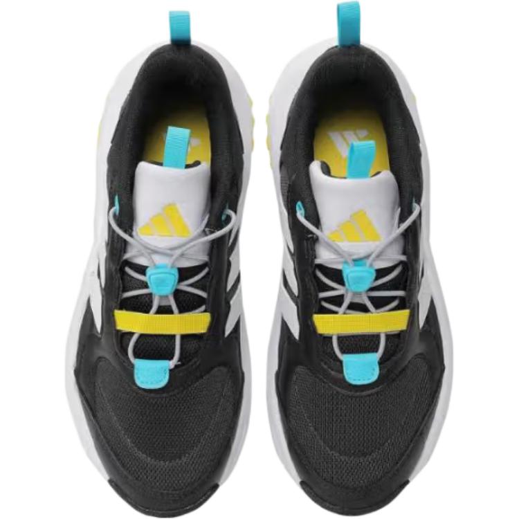 Adidas Maxxwavy K Black Carbon Aqua Yellow Kids Sneakers Core-Black Footwear-White JR5877