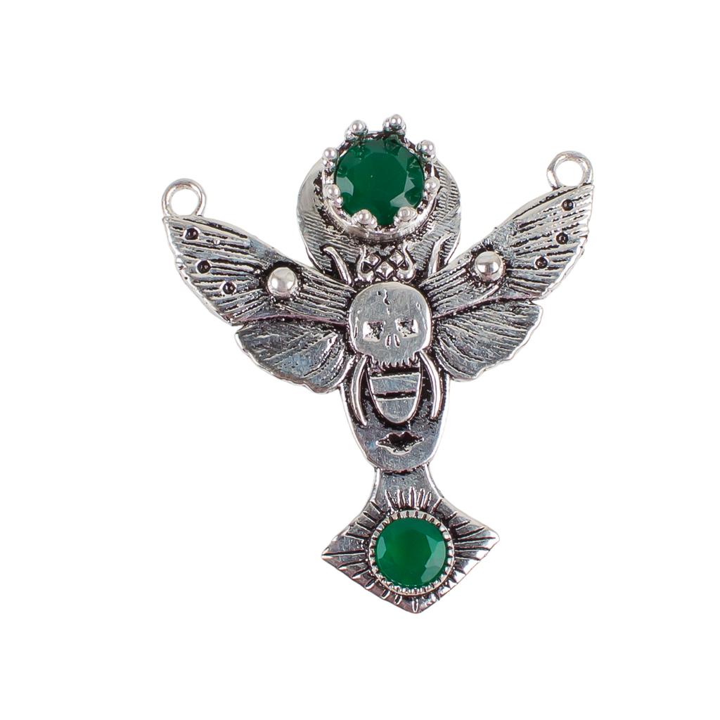 Green Onyx Gemstone 925 Sterling Silver Jewelry Pendant 1.5" Anniversary Gift CP-10-15