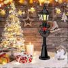 4 Pcs Christmas Mini Street Light Models Dollhouse Streetlight Miniature Village Pathway Lantern Post for DIY Micro Landscape Fairy Garden Accessories